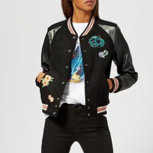 Disney X Coach New Varsity Jacket Coat Bomber Embroidered Patchwork Size 4